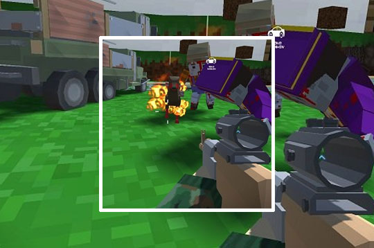 Blocky Zombie And Vehicle Shooting