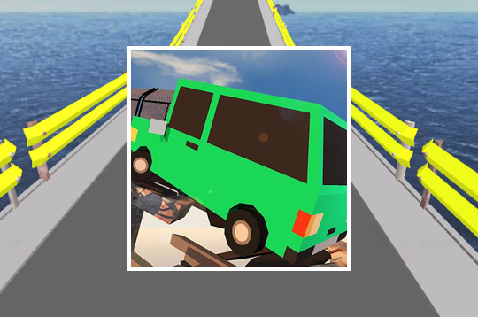 Broken Bridge Car Driving