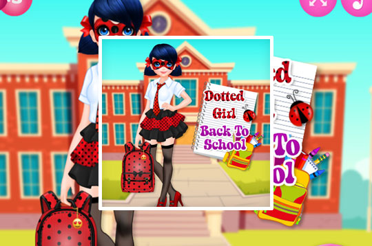 Dotted Girl Back To School