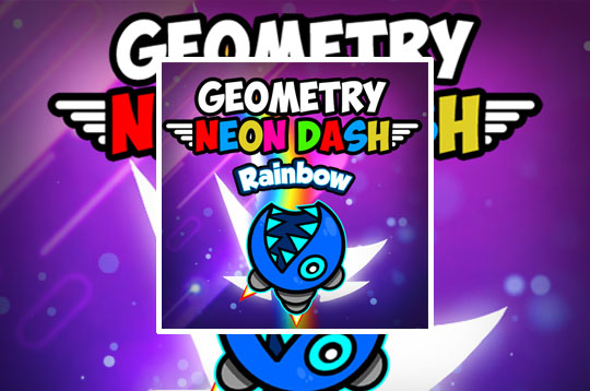 Geometry Neon Dash Rainbow