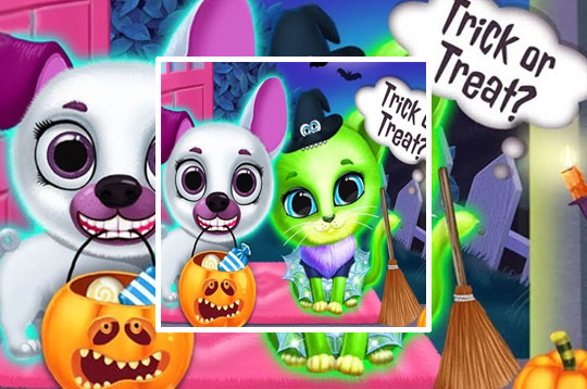 Scary Makeover Halloween Pet Salon