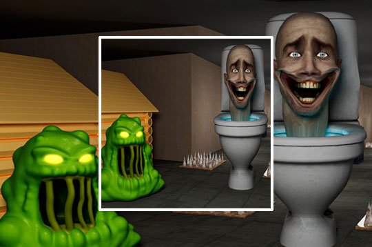 Toilet Monster Attack Sim 3D