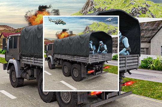 Army Machine Transporter Truck
