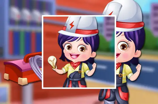 Baby Hazel Electrician Dressup