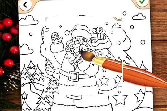 christmas coloring game pages