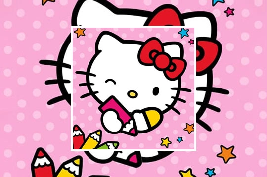 Color By Number With Hello Kitty on Culga Games