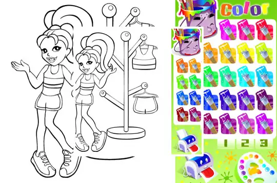 Jogos da Polly - Jogos de moda e jogos de colorir
