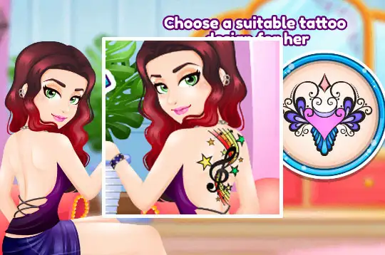 Play BFF Princess Tattoo Shop game free online
