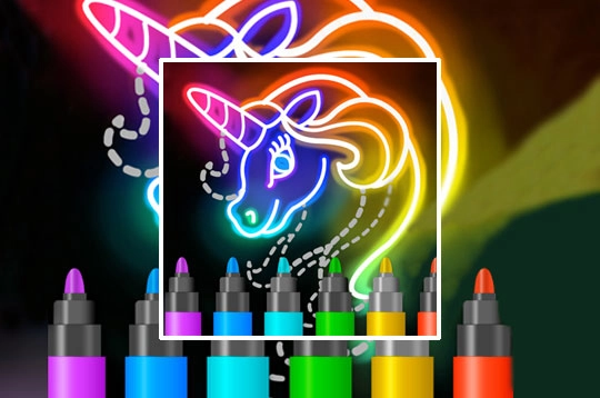 Jogo Learn to Draw Glow Cartoon no Jogos 360