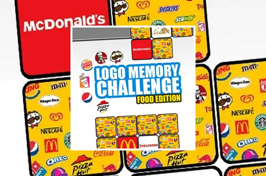 Logo Memory - Jogo de memória com marcas de alimentos em Jogos na Internet