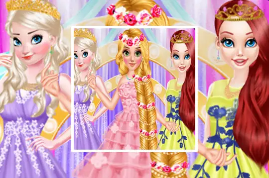 Barbie dress up games gold online hair