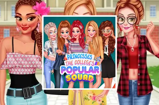 Princesses The College's Popular Squad em Jogos na Internet