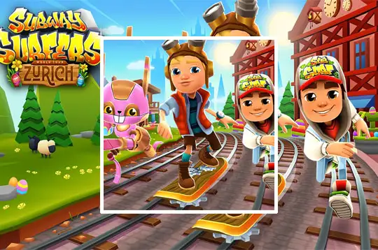 Jogando Subway-Surfers 