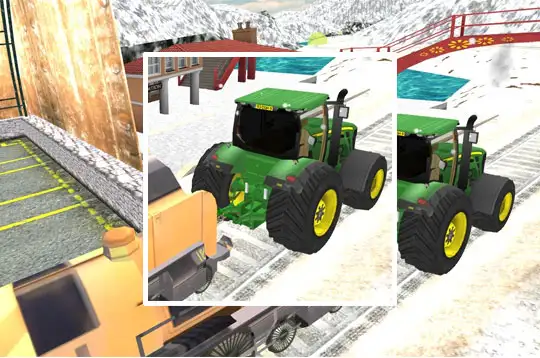 Tractor Towing Train