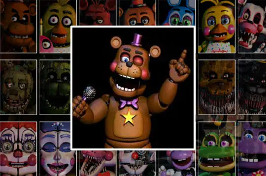 All Jumpscares in HD FNaF 1-7 