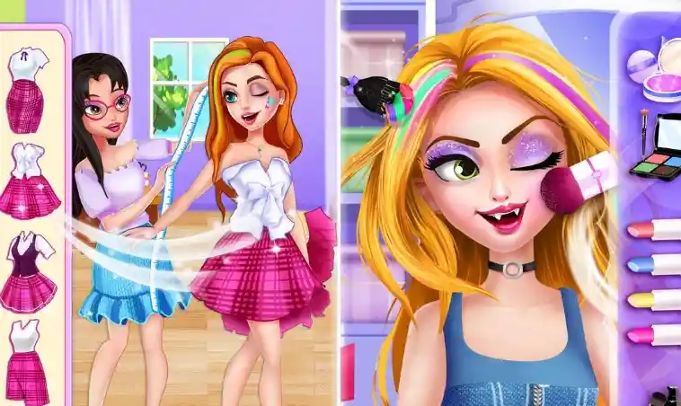 doll makeup games dress up